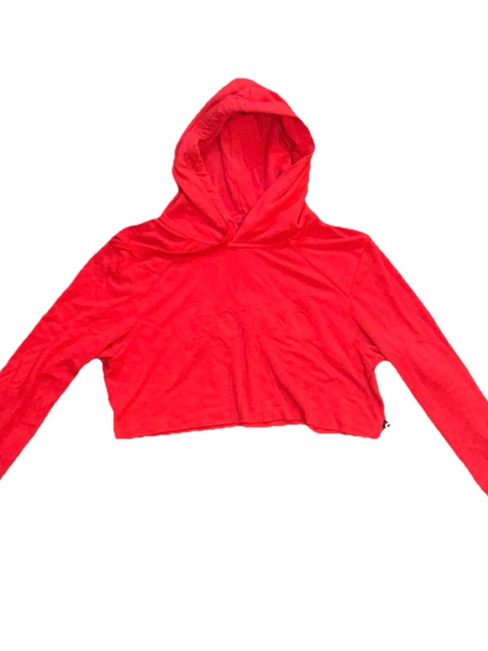 ethika Red Cropped Hoodie